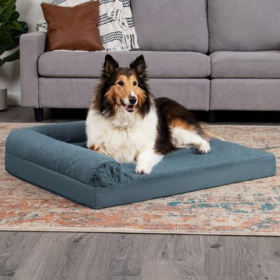 Image showing  Paw-Quilted Full Support Orthopedic Deluxe L-Chaise Dog Bed