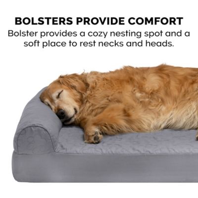 Image showing 3 th FurHaven Paw-Quilted Full Support Orthopedic Deluxe L-Chaise Dog Bed