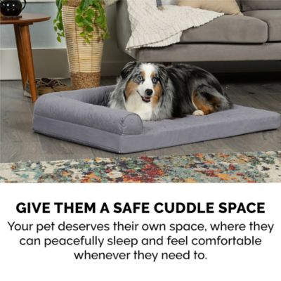 Image showing 5 th FurHaven Paw-Quilted Full Support Orthopedic Deluxe L-Chaise Dog Bed