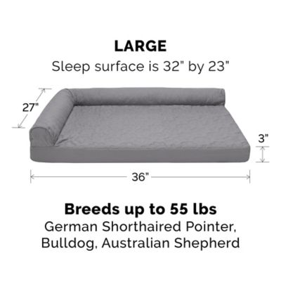Image showing 6 th FurHaven Paw-Quilted Full Support Orthopedic Deluxe L-Chaise Dog Bed