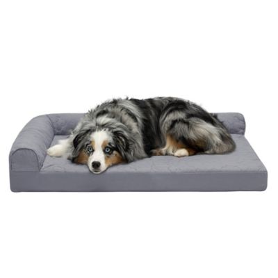 Image showing 9 th FurHaven Paw-Quilted Full Support Orthopedic Deluxe L-Chaise Dog Bed