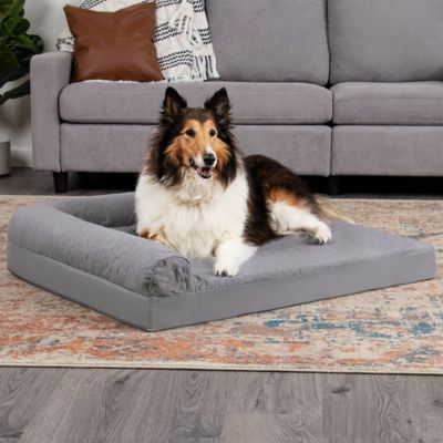 Image showing 1 th FurHaven Paw-Quilted Full Support Orthopedic Deluxe L-Chaise Dog Bed