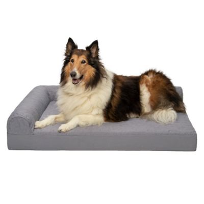 Image showing 9 th FurHaven Paw-Quilted Full Support Orthopedic Deluxe L-Chaise Dog Bed
