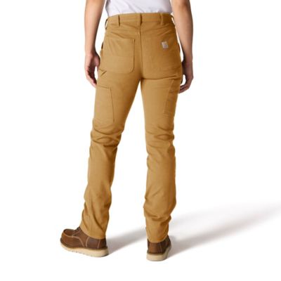 Image showing 1 th Carhartt Women's Relaxed Fit Mid-Rise Rugged Flex Canvas Work Pants