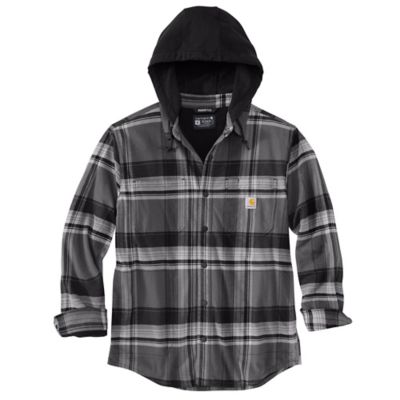Dickies Flannel Jacket Men Dickies Relaxed Fleece Hooded Flannel