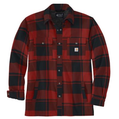 Carhartt Relaxed Fit Flannel Sherpa-Lined Shirt Jacket