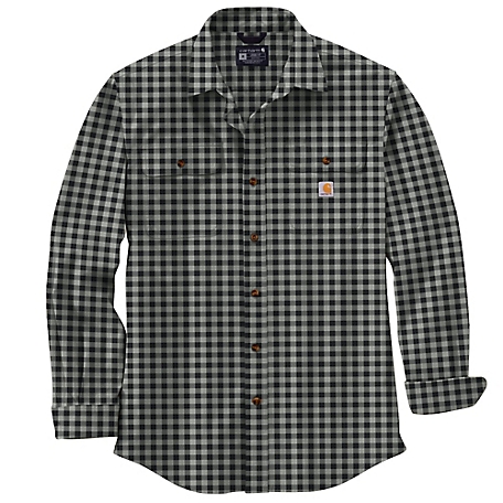 Carhartt Men's Loose Fit Heavyweight Flannel Long-Sleeve Plaid Shirt,  105947 at Tractor Supply Co.