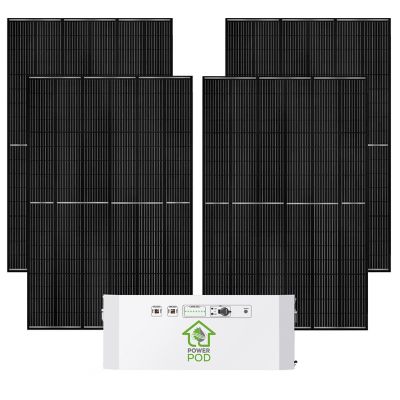 Nature's Generator Powerhouse Solar Power 100Ah Battery Expansion Pod with (4) 410W Panels, NGPHPAA