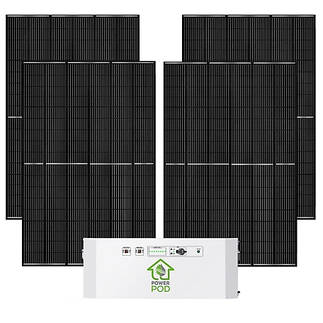 Nature's Generator Powerhouse Solar Power 100Ah Battery Expansion Pod with (4) 410W Panels, NGPHPAA