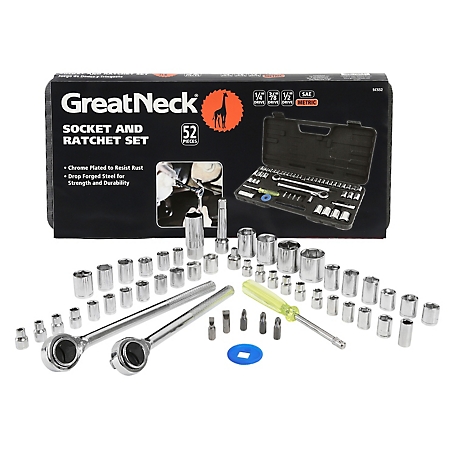 GreatNeck Multi-Drive Socket and Ratchet Set, 52 pcs.