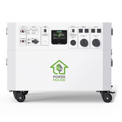 Image showing  7,200-Watt Solar Powered Powerhouse Generator, Wheels Included, Electric Switch