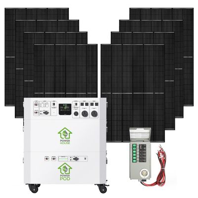 Nature's Generator Powerhouse Platinum Plus Pe 7,200 Watt Solar Generator, 100Ah Battery Exp Pod,(8) 410W Panels, NGPHPTAP