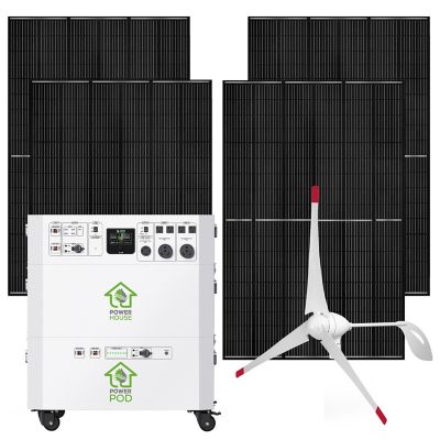 Powerhouse Platinum We 7,200-Watt Solar Generator with (1) 100Ah Battery Exp Pod - Nature's Generator NGPHPTW