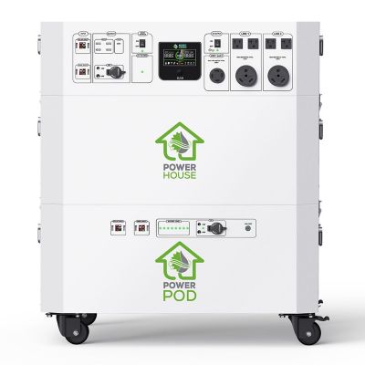 Image showing  14,400/7,200-Watt Solar Powered Powerhouse Platinum Plus We Generator, 100Ah Battery Pod, (8) 410W Panels
