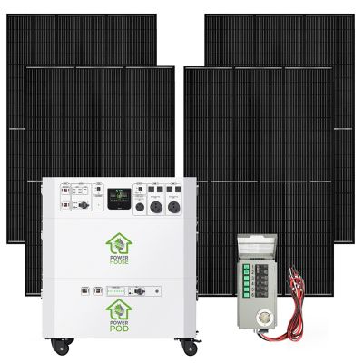 Powerhouse Platinum Pe 7,200 Watt Solar Generator, 100Ah Battery Expansion Pod Transfer Kit - Nature's Generator NGPHPTP