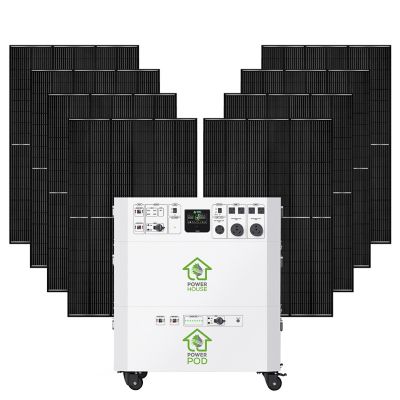 Nature's Generator Powerhouse Platinum Plus 7,200 Watt Electric Switch Solar Generator, (1) 100Ah Battery Exp Pod, NGPHPTA