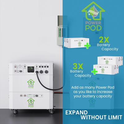 Image showing 9 th Nature's Generator 14,400/7,200-Watt Solar Powered Powerhouse Platinum Plus Generator, Electric Switch, 100Ah Battery Pod