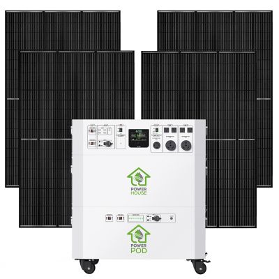 Nature's Generator Powerhouse Platinum 7,200 Watt Electric Switch Solar Generator with (1) 100Ah Battery Exp Pod
