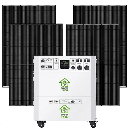 Nature's Generator Powerhouse Platinum 7,200 Watt Electric Switch Solar Generator with (1) 100Ah Battery Exp Pod