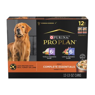 Purina Pro Plan Complete Essentials All Life Stages Lamb/Turkey and Vegetables in Gravy Wet Dog Food pk., 13 oz., Pack of 12