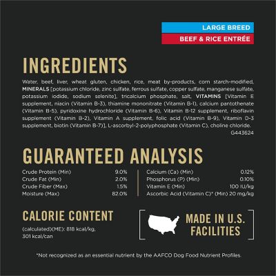 Image showing 5 th Purina Pro Plan Specialized Large Breed Chicken and Rice/Beef and Rice in Gravy High Protein Wet Dog Food Variety Pack