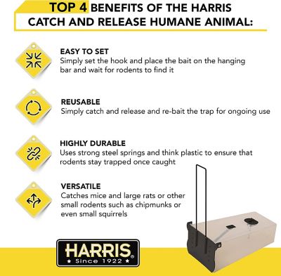 Image showing  Catch and Release Humane Animal and Rodent Cage Trap for Mice, Rats, Chipmunks, Small Squirrels and Voles