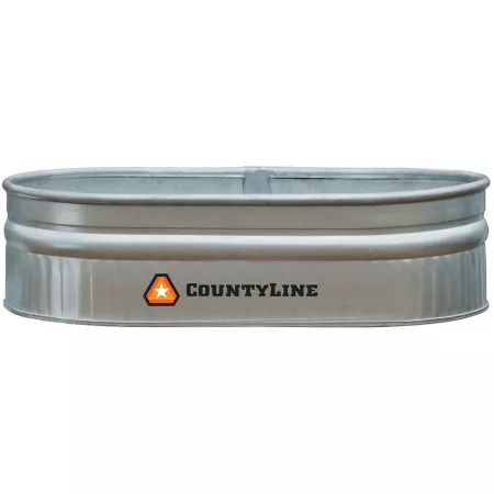 CountyLine 40 gal Oval galvanized steel storage tank 2 ft x 4 ft x 1 ft. Stock Tanks