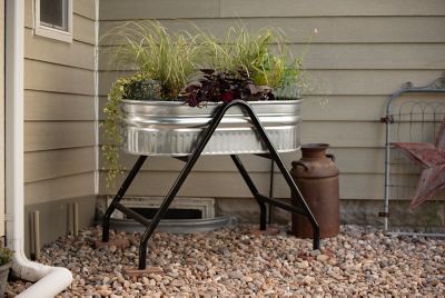 Image showing  40 gal. Oval Galvanized Steel Stock Tank, 2 ft. x 4 ft. x 1 ft.