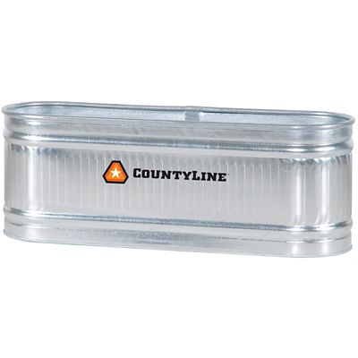 CountyLine 170 gal. Oval Galvanized Stock Tank, 2 ft. x 6 ft. x 2 ft.