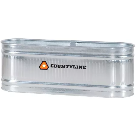 CountyLine 170 gal Galvanized Oval Storage Tank 2 ft x 6 ft x 2 ft 50130048 Stock Tanks