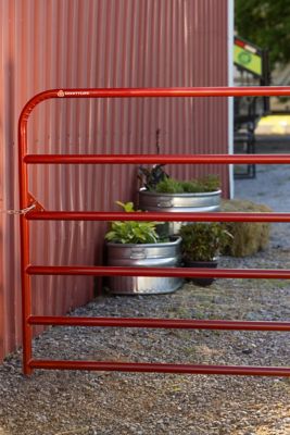 Image showing  4 ft. x 4 ft. 6-Bar Utility Tube Gate, 1-3/4 in. Tube, Gray