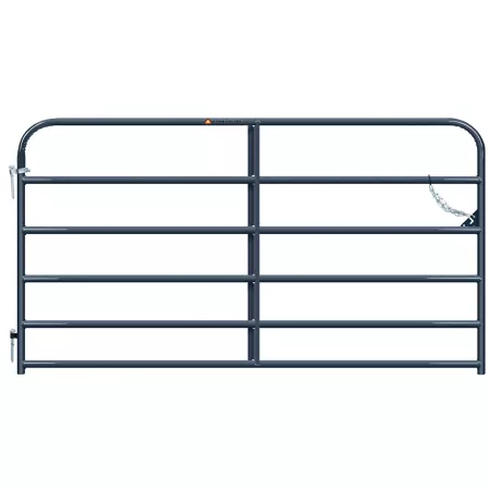 CountyLine 6-Bar Utility Tube Gate 8 ft x 4 ft 1-3/4 in Tubing Gray Corral Panels & Gates