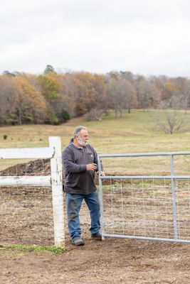 Image showing  12 ft. Galvanized Mesh Farm Gate