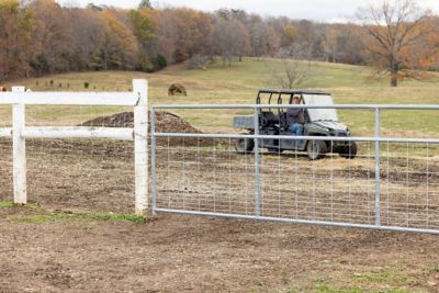 Image showing  14 ft. Homesteader Galvanized Mesh Farm Gate