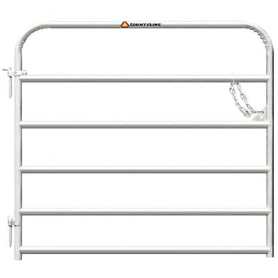 CountyLine 4 ft. 6-Bar Galvanized Tube Gate