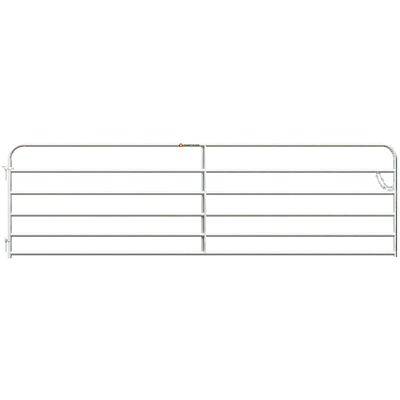CountyLine 12 ft. x 50 in. 6-Bar Heritage Galvanized Farm Gate, Gray