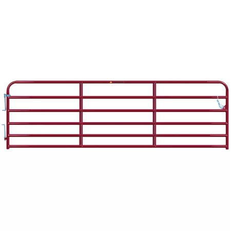 CountyLine Heavy Duty 6 Bar Tubular Gate 14 ft Red Corral Panels & Gates