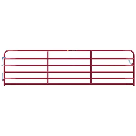 CountyLine 16' 6-Bar Heavy Duty Tubular Gate 1-3/4" Tubing Red Corral Panels & Gates