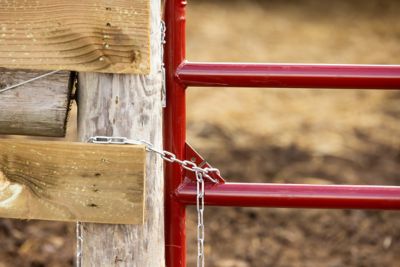 Image showing  16 ft. 6-Bar Heavy-Duty Tube Gate, Red