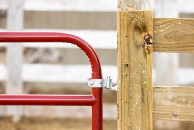 Image showing  16 ft. 6-Bar Heavy-Duty Tube Gate, Red
