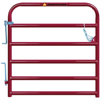 CountyLine 4 ft. Heavy Duty Tube Gate, Red