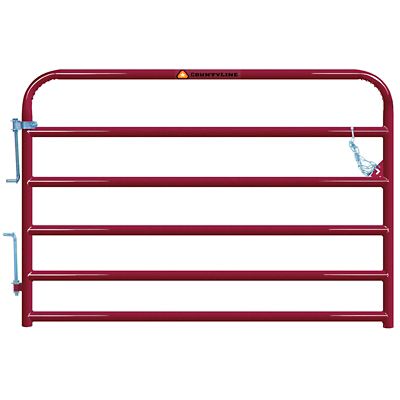 CountyLine 6 ft. Heavy Duty Tube Gate, Red