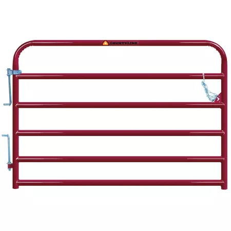 CountyLine 6 Foot Heavy Duty Tubular Gate Red Corral Panels & Gates