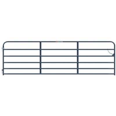 CountyLine 14 ft. x 4 ft. 6-Bar Utility Tube Gate, 1-3/4 in. Tube, Gray