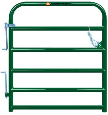 CountyLine 4 ft. 6-Bar Tube Gate, Green