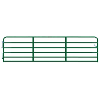 Image showing  16 ft. 6-Bar Tube Farm Gate, Green
