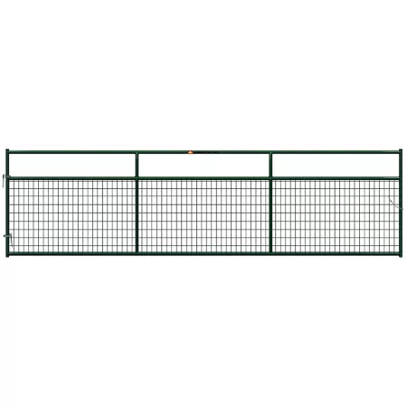 CountyLine 16 ft x 50 in Metal Gate 2 in x 4 in Mesh Green Corral Panels & Gates