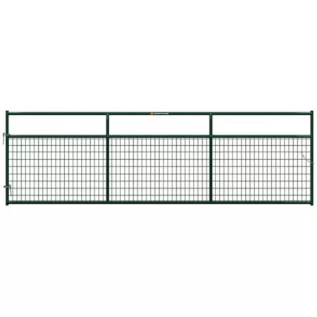 CountyLine 14 ft x 50 in Metal Gate 2 in x 4 in Mesh Green Corral Panels & Gates