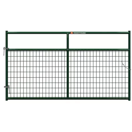 CountyLine 8 ft x 50 in Metal Gate 2 in x 4 in Mesh Green Corral Panels & Gates