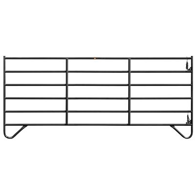 CountyLine 5 ft. x 12 ft. 6-Bar Equine Corral Panel, Gray